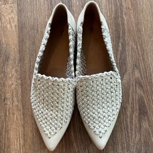 Frye Woven Bone Leather Kenzie Venetian Loafer